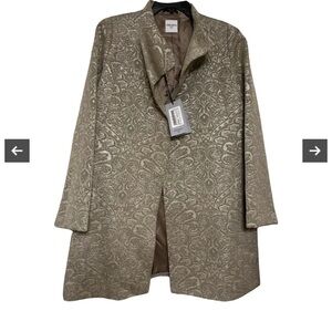 Cinzia Rocca Icons Metallic Brocade Trench Coat